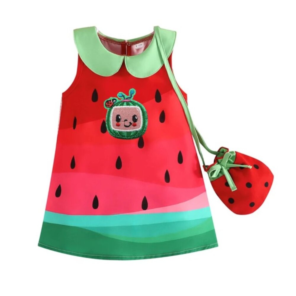 Cocomelon Dress Birthday Outfit Clothes outfit Watermelon Coco Melon Dress